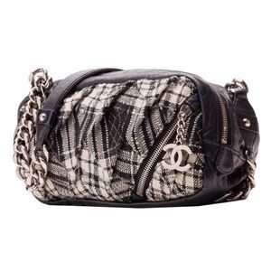Chanel Coco Charm Chain Tote Bag Lambskin Black